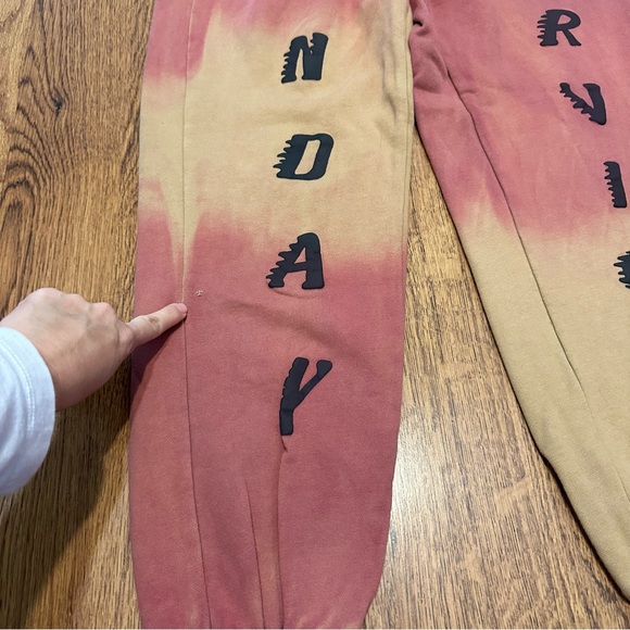 Sunday Service Multicolor Sweatpants Tie Dye All over Print Pants XS/S joggers - Picture 6 of 8